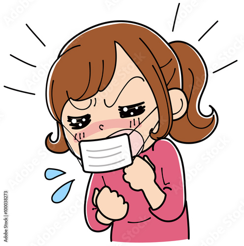 女性　くしゃみ