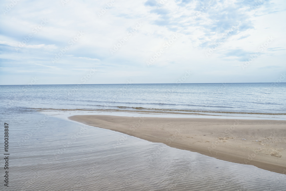 Obraz premium Insel Usedom Sandbank am Strand von Bansin 