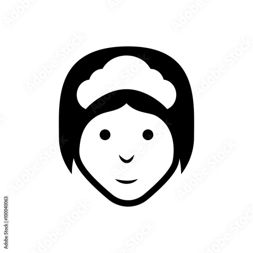 Maid icon on white background