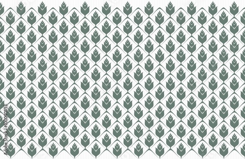 Decorative pattern from the ears of wheat and flowers