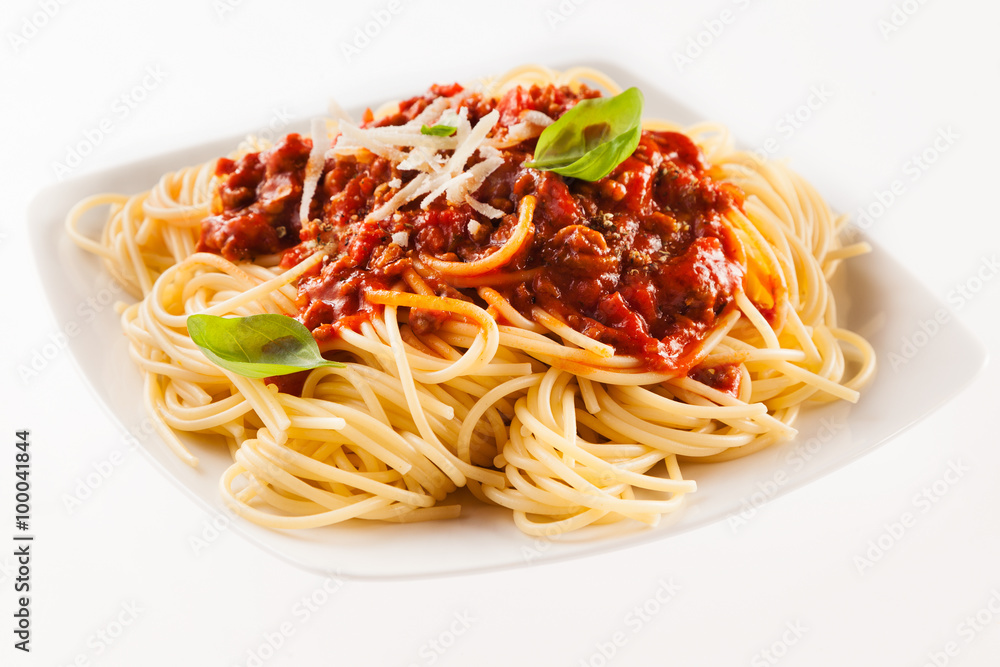 Fettuccine noodles with Bolognaise sauce Fettuccine noodles with Bolognaise sauce