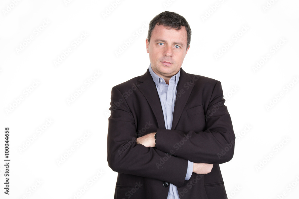 Isolated man Portrait of a businessman on a white background Isolated man Portrait of a businessman on a white background