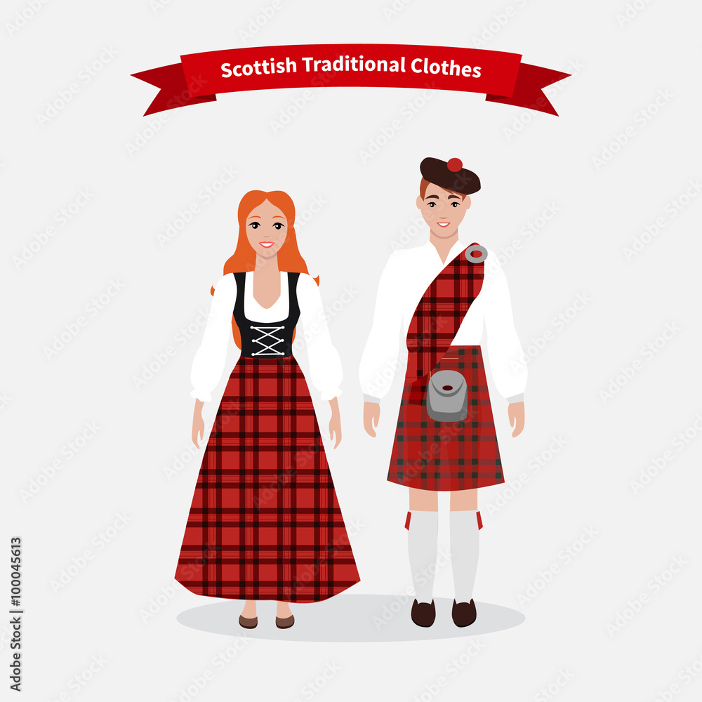 Scottish Traditional Clothes People