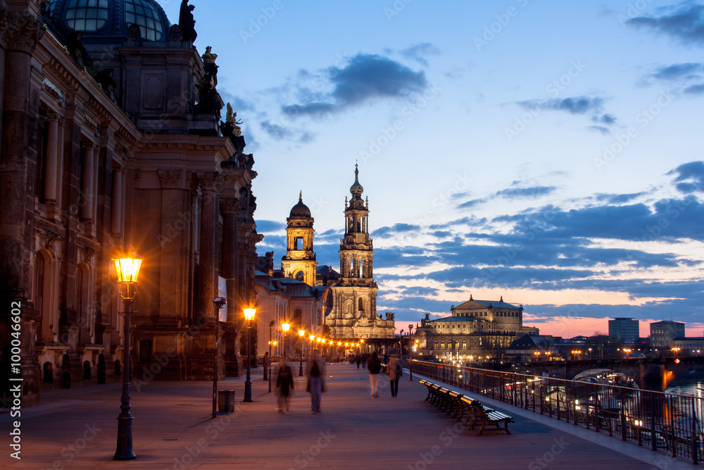 After sunset in Dresden
