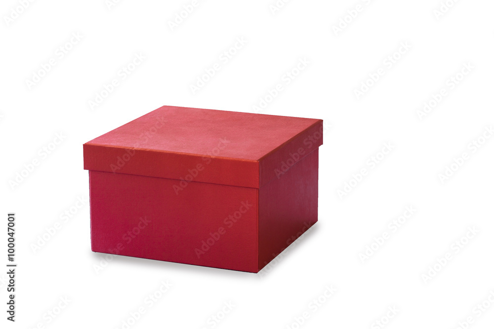 Fototapeta premium red gift box for someone special on white background