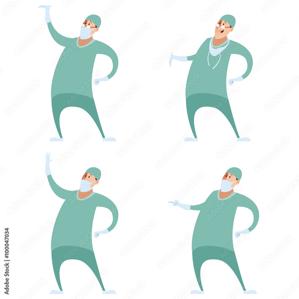 Fototapeta premium Set of surgeons