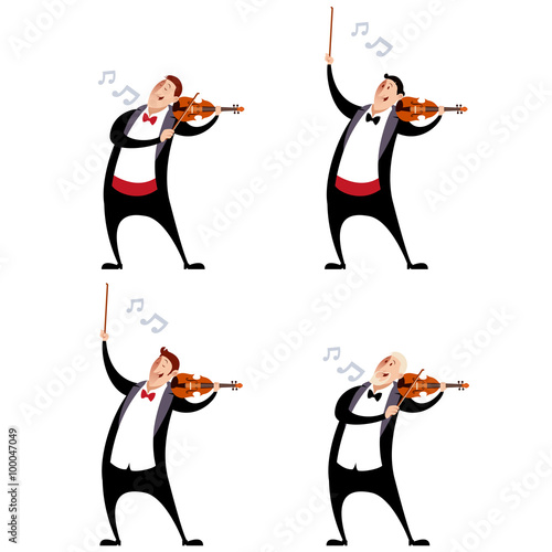 Set of violinistes