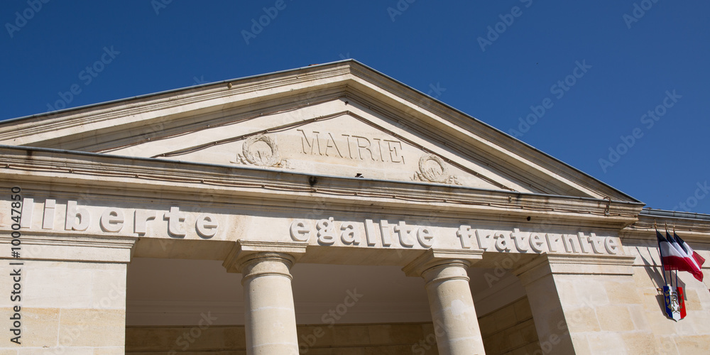 Entrance to a city hall Municipal Building in France