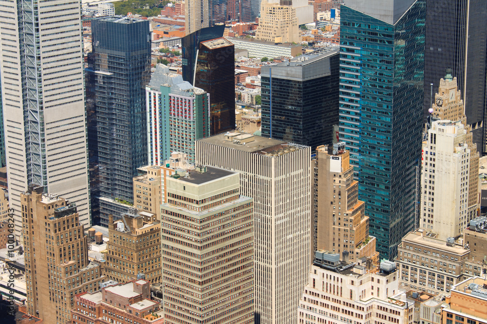 Obraz premium New York City Manhattan skyline aerial view