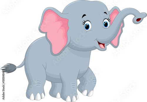 Cute elephant cartoon © irwanjos