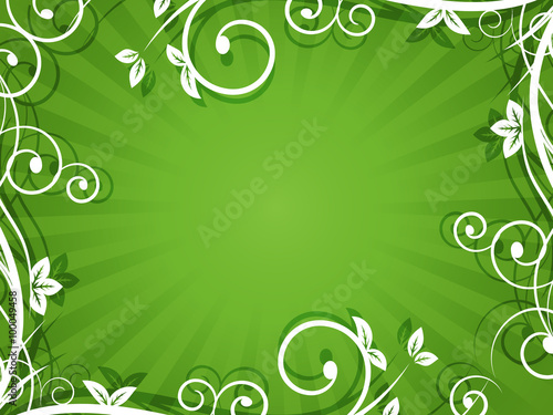 Nature wallpaper with spiral frame and stripe for your text.
