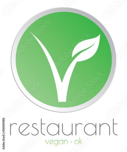 Vegan restaurant logo