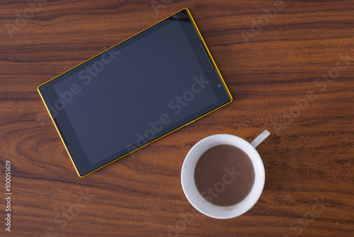 coffee and tablet