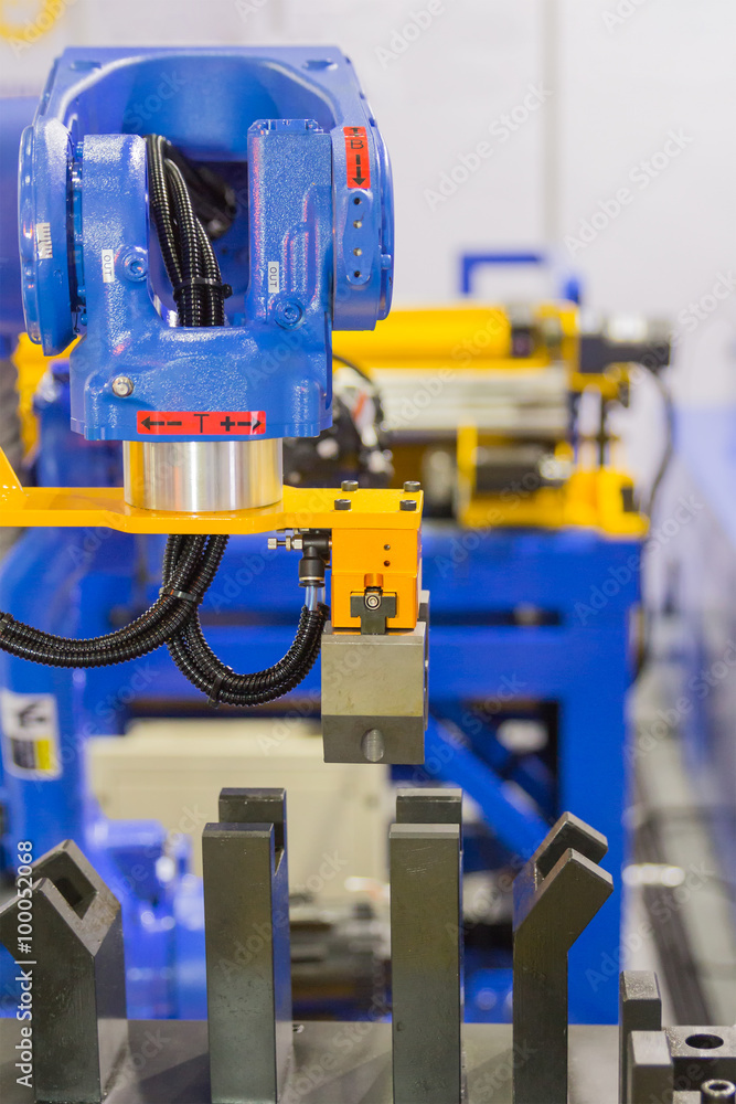 Mechanical hand robot working Mechanical hand robot working