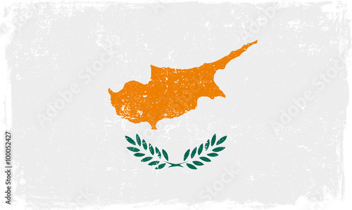 Obraz na płótnie Cyprus Vector Flag on White