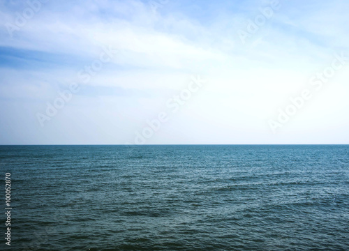 The sea horizon