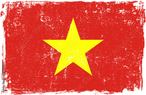 Vietnam Vector Flag on White