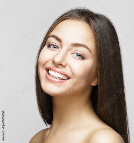 Woman smile. Teeth whitening. Dental care. 