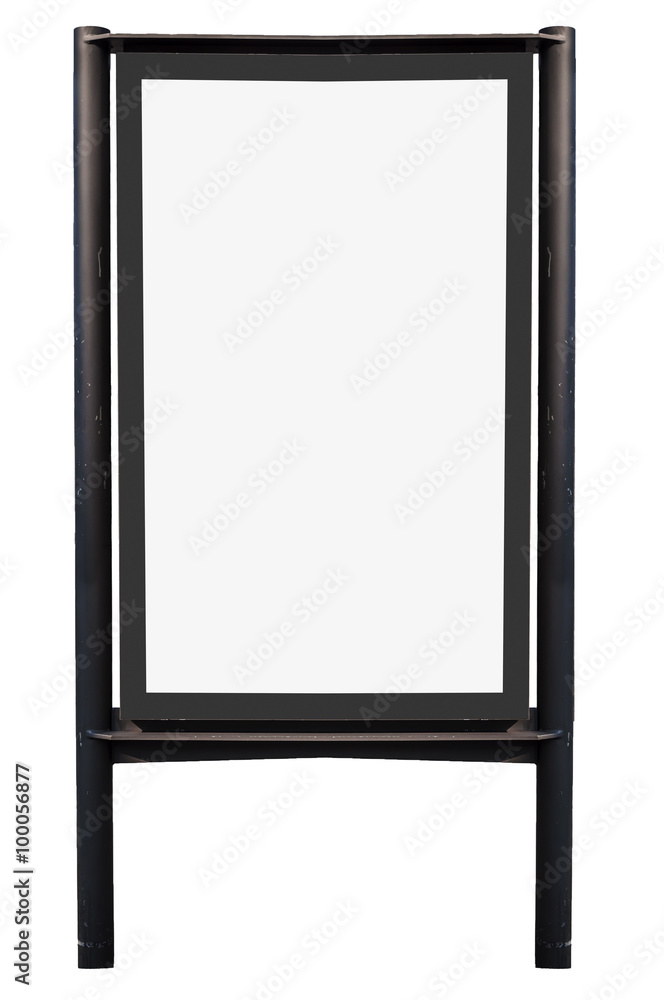 Blank billboard on two pillars isolated on white Blank billboard on two pillars isolated on white