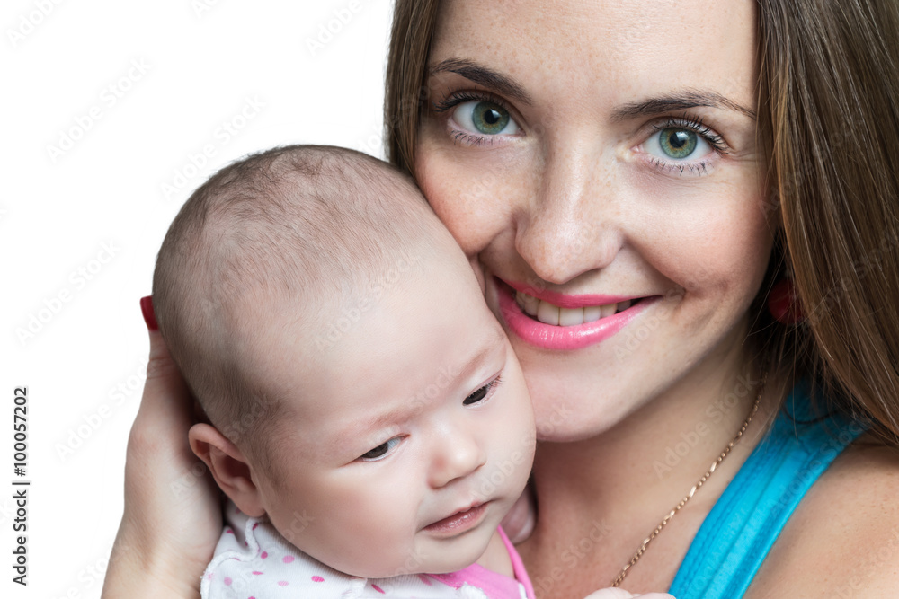 Portrait of mother with a baby Portrait of mother with a baby