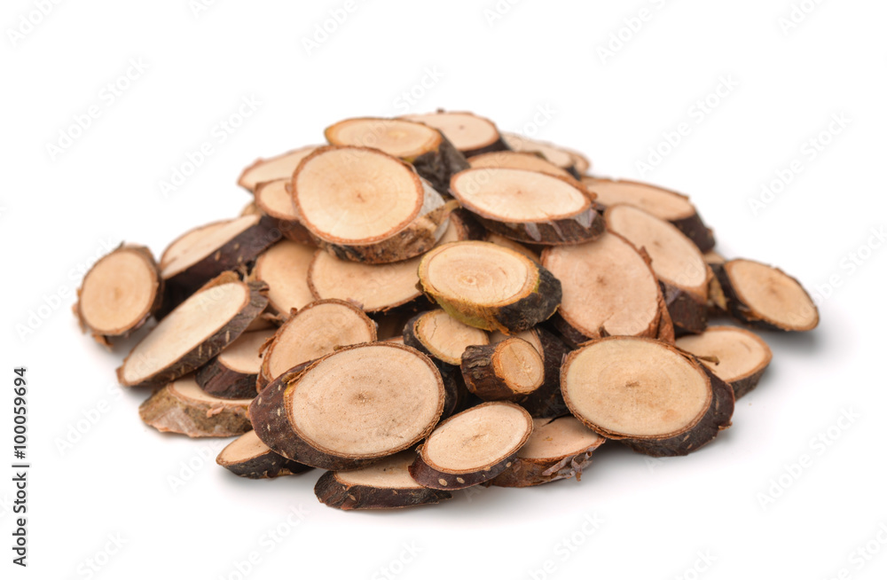 Pile of wood slices