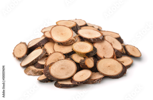 Pile of wood slices