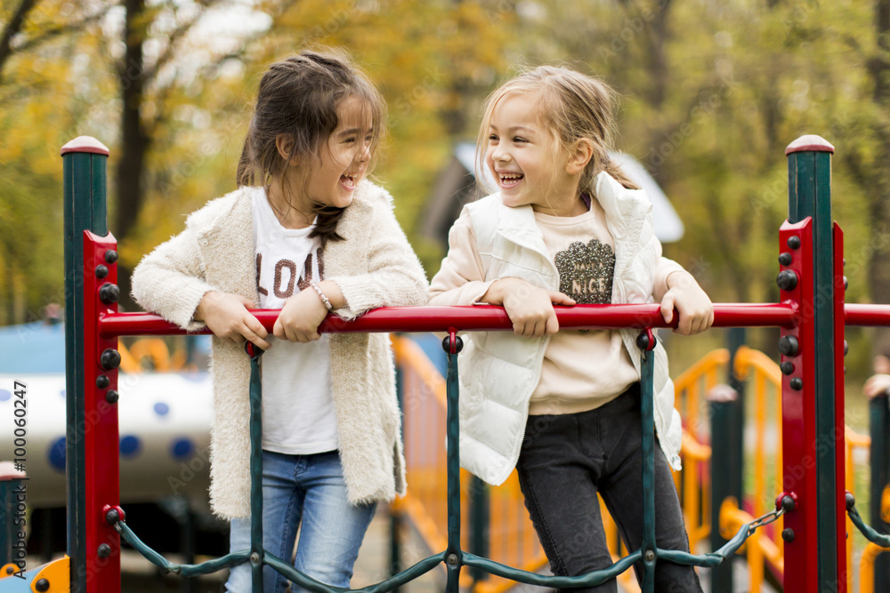 Fototapeta premium Little girl at playground