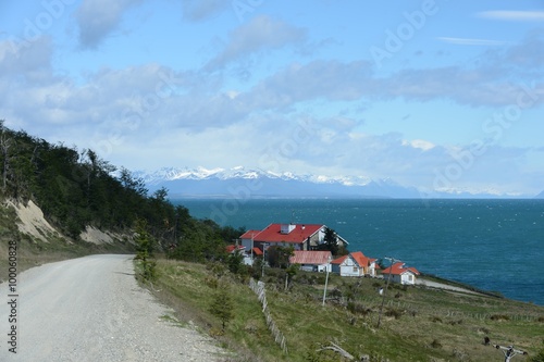 Lake Fagnano on the island of Fire Land. photo