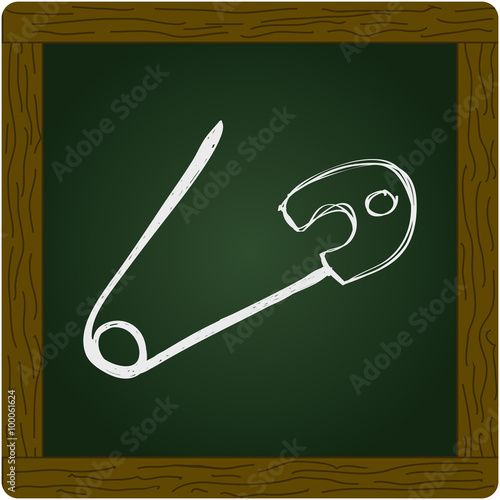 Simple doodle of a safety pin