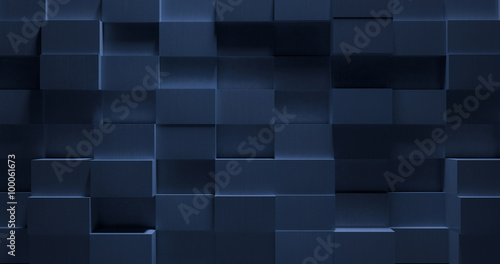 Fototapeta Naklejka Na Ścianę i Meble -  3D Stylish Blue Metal Background