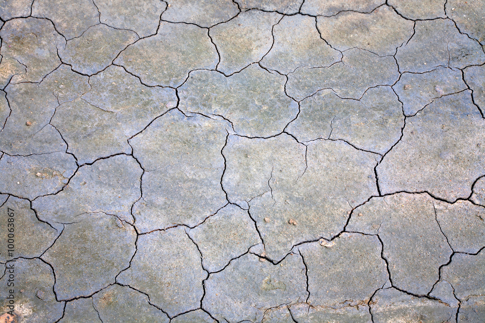 Surface of cracked ground Surface of cracked ground