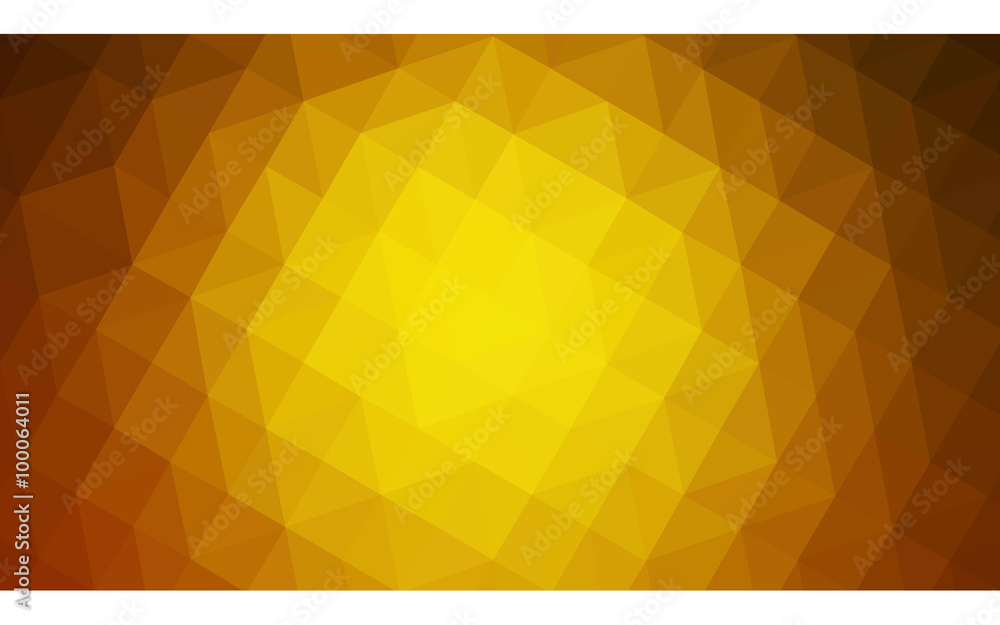 Obraz premium Dark orange polygonal design illustration, which consist of triangles and gradient in origami style.