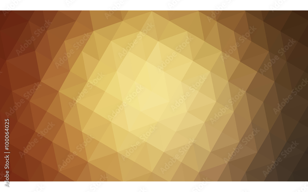 Obraz premium Dark orange polygonal design illustration, which consist of triangles and gradient in origami style.