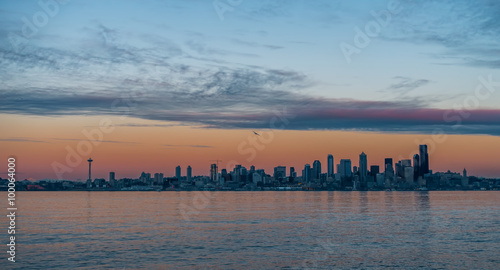 Seattle Skyline Sunset 2