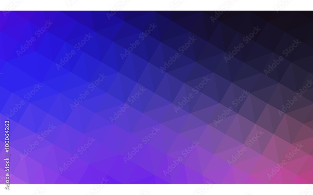 Multicolor dark pink, blue polygonal design illustration, which consist of triangles and gradient in origami style.