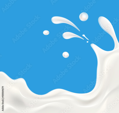 Milk splash vector illustration