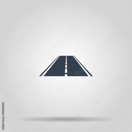 Road icon. Flat