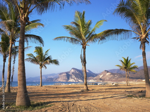Omani coast in Al Mughsayl, Dhofar region, Oman photo