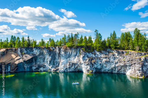 Ruskeala marble quarry, Karelia, Russia photo