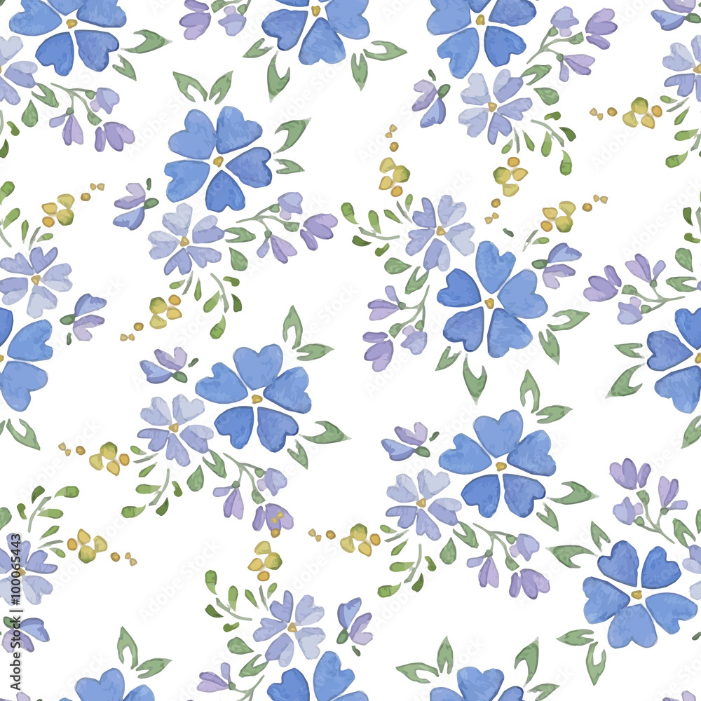 Seamless Patterns with watercolor flowers Seamless Patterns with watercolor flowers