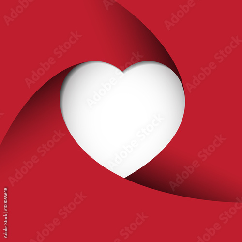 Red Heart paper background