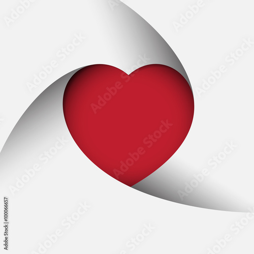 Red Heart paper background