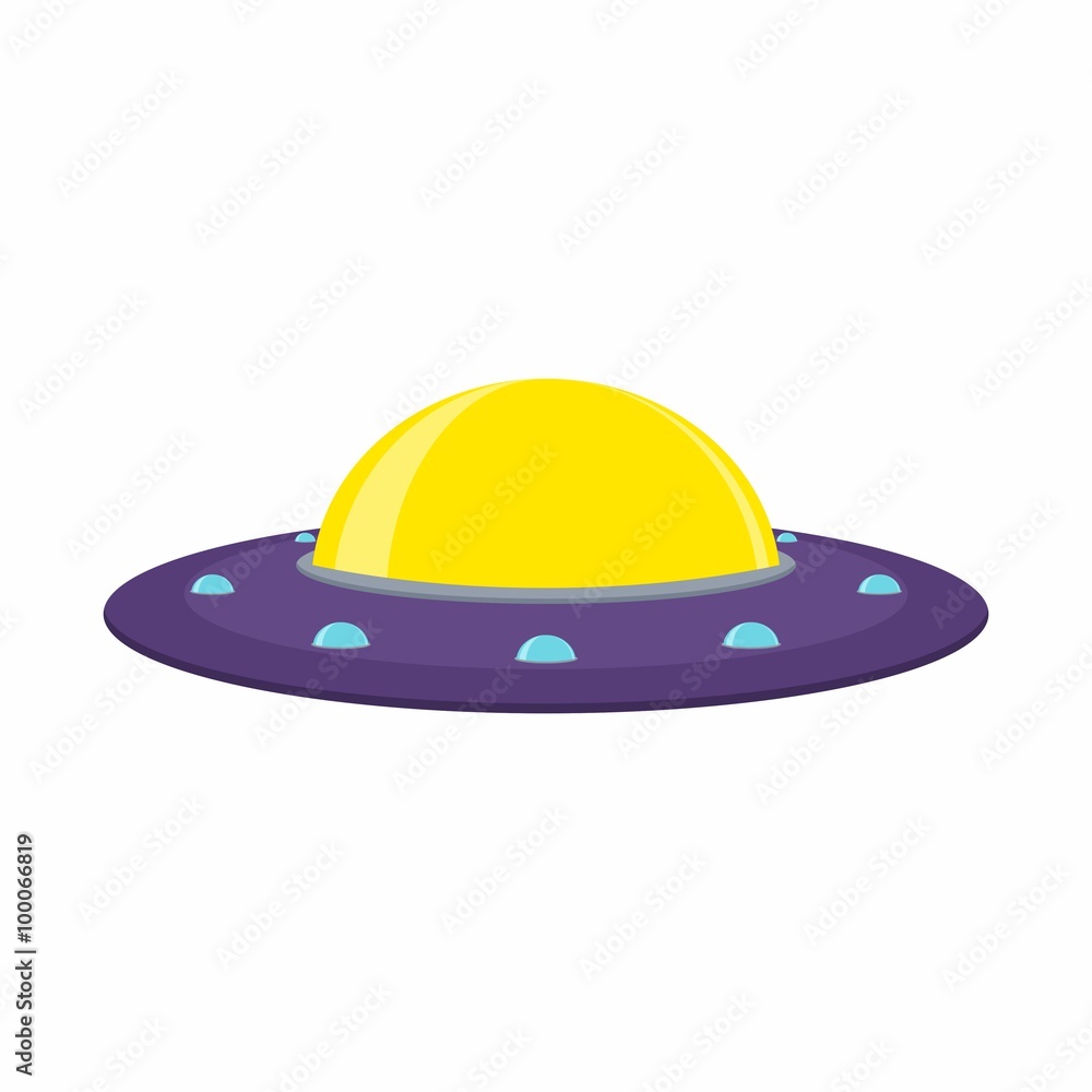 UFO and Flying Saucer, Spaceship on white background UFO and Flying Saucer, Spaceship on white background