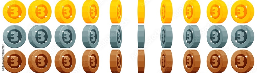 Third Coin With Spinning Animation