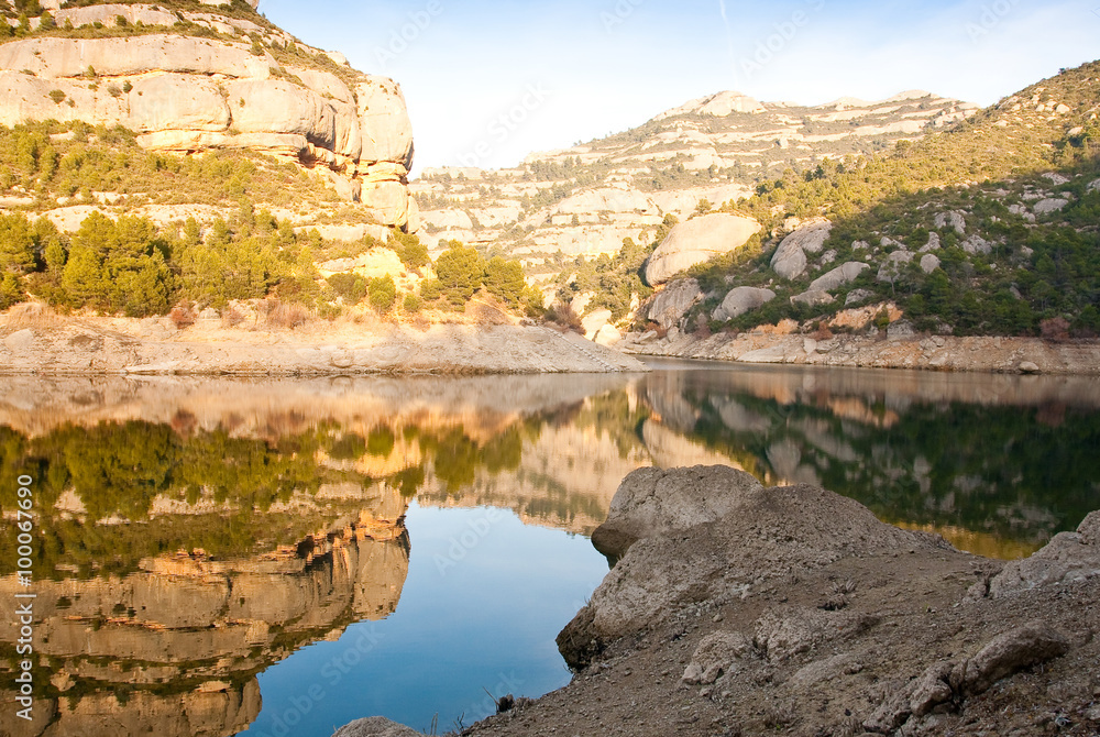 Rocks and reservoir in Spain 3