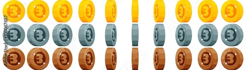 Third Coin With Spinning Animation