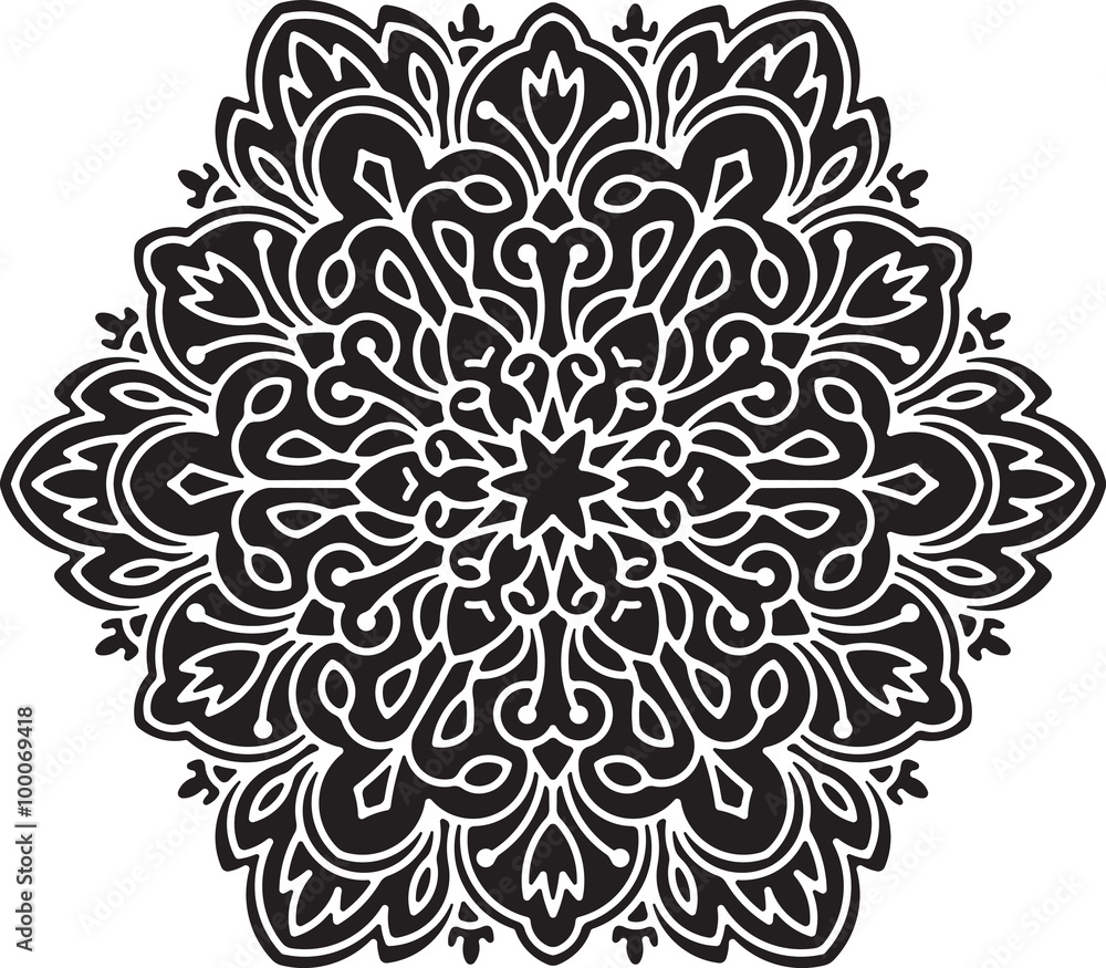 Abstract vector round lace design - mandala, decorative element. Abstract vector round lace design - mandala, decorative element.