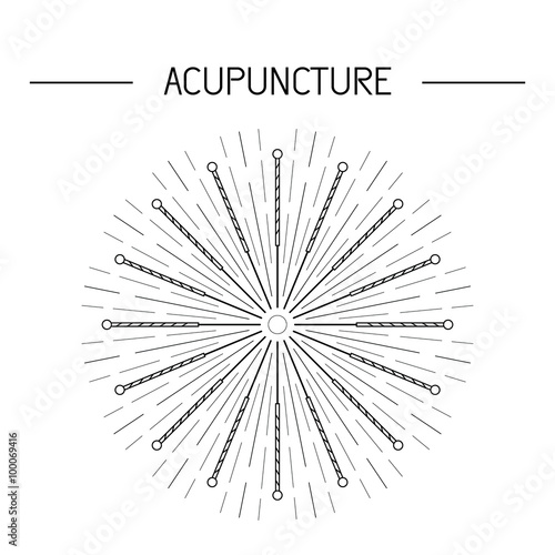 vector elements for acupuncture and massage, TCM 06