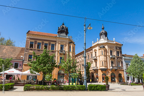 Fotografie Piac utca, the major street in Debrecen city, Hungary