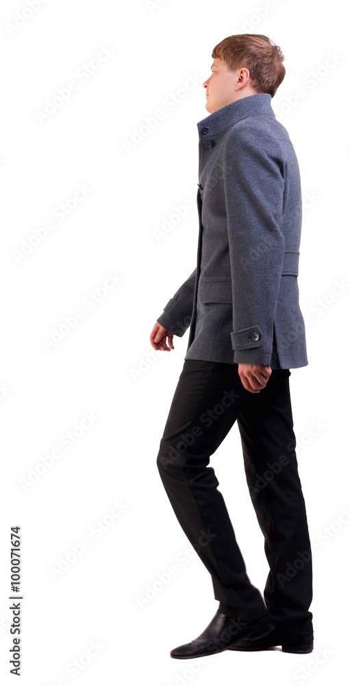 back view of walking business man back view of walking business man